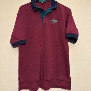 Vintage Hard Rock Cafe Nashville Burgundy Polo Shirt
